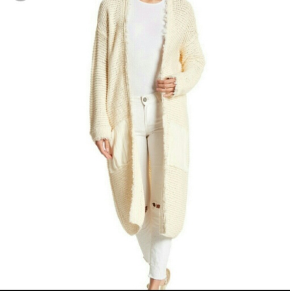 Free People Sweaters - NWOT Free People Woodstuck Frayed Trim Cardigan